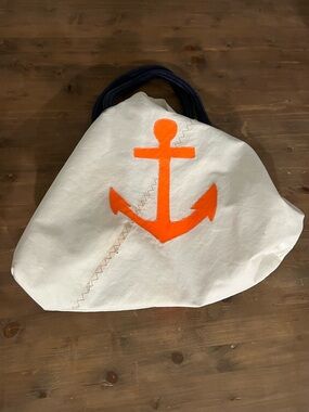 East Wharf x Doyle Sails Recycled Sail Cloth Tote - Anchor Design